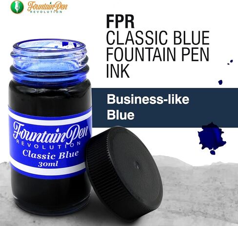 FPR Classic Blue Fountain Pen Ink - 30 ml Saturated Blue Ink Bottle for Smooth, Effortless Writing - Professional/Daily Use Refill Ink for Fountain Pen - Premium Stationery Supplies in Saudi Arabia