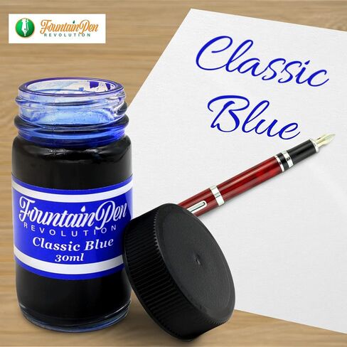 FPR Classic Blue Fountain Pen Ink - 30 ml Saturated Blue Ink Bottle for Smooth, Effortless Writing - Professional/Daily Use Refill Ink for Fountain Pen - Premium Stationery Supplies in Saudi Arabia