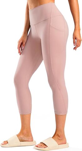 سراويل كابري للتمرين من Soothfeel مع جيوب للنساء مقاس 21 بوصة 23 بوصة سراويل كابري عالية الخصر للجيم واليوجا الرياضية in Kuwait