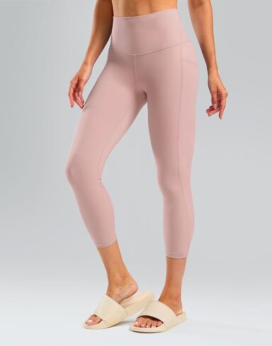 سراويل كابري للتمرين من Soothfeel مع جيوب للنساء مقاس 21 بوصة 23 بوصة سراويل كابري عالية الخصر للجيم واليوجا الرياضية in Kuwait