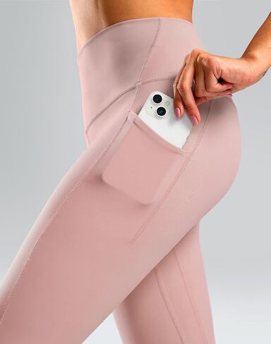 سراويل كابري للتمرين من Soothfeel مع جيوب للنساء مقاس 21 بوصة 23 بوصة سراويل كابري عالية الخصر للجيم واليوجا الرياضية in Kuwait