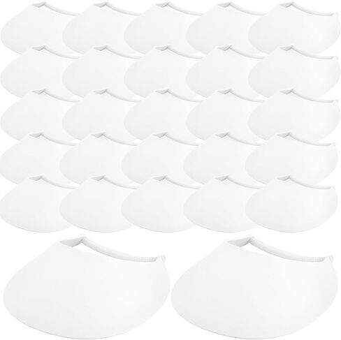 32 Pcs Adjustable Foam Visors Bulk Summer Sun Foam Visors Elastic DIY Sun Visor Hat for Adult Kids Class Crafts Outdoor in Kuwait