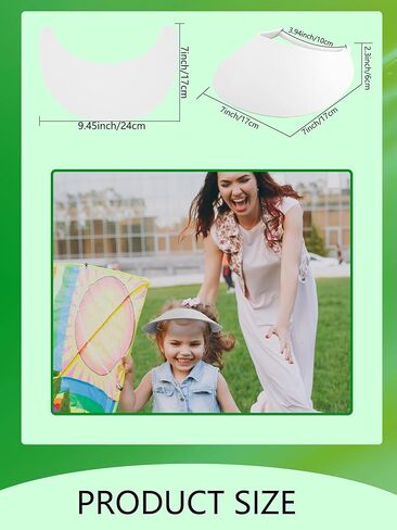 32 Pcs Adjustable Foam Visors Bulk Summer Sun Foam Visors Elastic DIY Sun Visor Hat for Adult Kids Class Crafts Outdoor in Kuwait