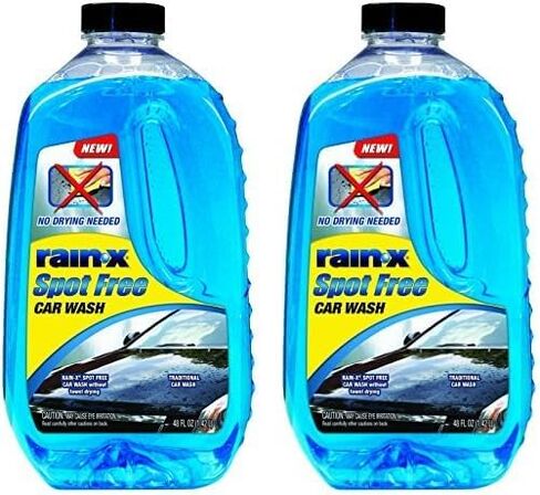 Rain-X 620034 - 48 أونصة سائلة - تنظيف عميق، صابون عالي الرغوة يوفر لمعانًا خاليًا من البقع دون الحاجة إلى منشفة أو تجفيف اليد، أفضل من أي منظف غسيل سيارات تقليدي آخر in Kuwait