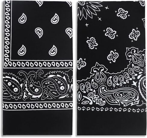 4 Pack Types of Paisley Pattern Bandanas, 22x22 Inches Cotton Bandanas Handkerchief Face Mask for Men & Women in Saudi Arabia