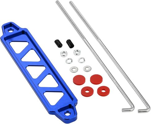 Mtsooning Battery Hold Down Bracket,Aluminum Alloy Silver Battery Tie Down Mount Bracket Kit with 10in J Bolts,Universal Battery Tray for Car Battery Mount Bracket Hold Lock Accessories in Saudi Arabia