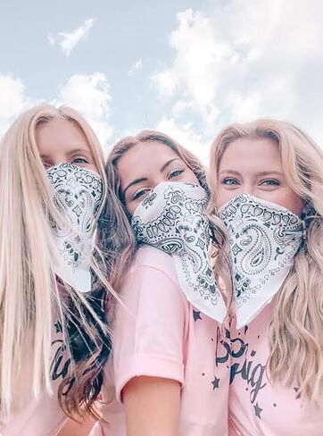 4 Pack Types of Paisley Pattern Bandanas, 22x22 Inches Cotton Bandanas Handkerchief Face Mask for Men & Women in Saudi Arabia