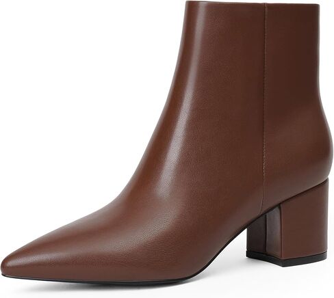 Modatope Ankle Boots for Women Pointed Toe Chunky Block High Heel Booties Side Zipper Fall Winter Short Boots for Women Ankle Booties in Saudi Arabia