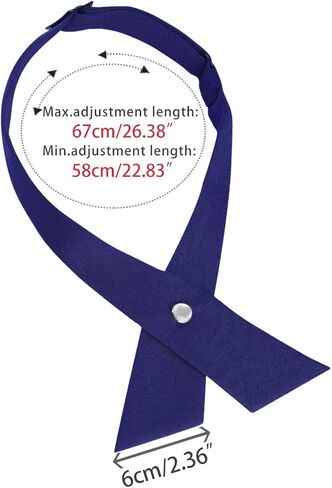 Men's Womens Solid Color Criss-Cross Bow Ties Adjustable Neck Tie for Uniform School in Saudi Arabia