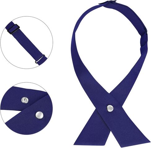 Men's Womens Solid Color Criss-Cross Bow Ties Adjustable Neck Tie for Uniform School in Saudi Arabia