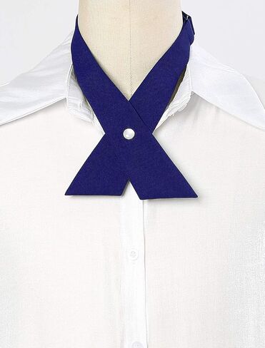 Men's Womens Solid Color Criss-Cross Bow Ties Adjustable Neck Tie for Uniform School in Saudi Arabia