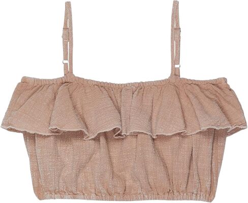 VINTAGE HAVANA Girl's Ruffle Tube Top (Little Kids/Big Kids) Mauve LG (14 Big Kid) in Saudi Arabia