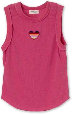 Speechless Girls' Sleeveless Rib Knit Embellished Tank Top in Saudi Arabia