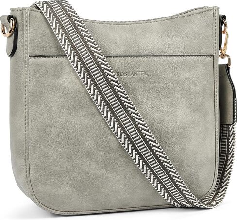 BOSTANTEN Crossbody Bags for Women Trendy Vegan Leather Hobo Purses Shoulder Handbags With Wide Shoulder Strap in Kuwait