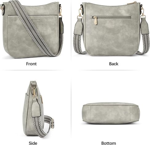 BOSTANTEN Crossbody Bags for Women Trendy Vegan Leather Hobo Purses Shoulder Handbags With Wide Shoulder Strap in Kuwait