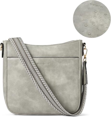 BOSTANTEN Crossbody Bags for Women Trendy Vegan Leather Hobo Purses Shoulder Handbags With Wide Shoulder Strap in Kuwait
