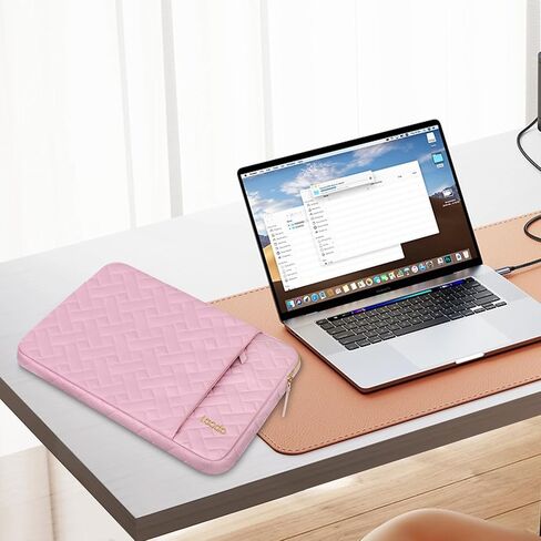 حافظة كمبيوتر محمول Lacdo مقاس 14 بوصة لجهاز HP Lenovo Dell ASUS Acer Chromebook 14، HP Stream 14، Dell Inspiron 14 / Latitude 14، Lenovo ThinkPad 14 / IdeaPad 14، ASUS VivoBook/ZenBook 14 حقيبة كمبيوتر، وردي in Kuwait