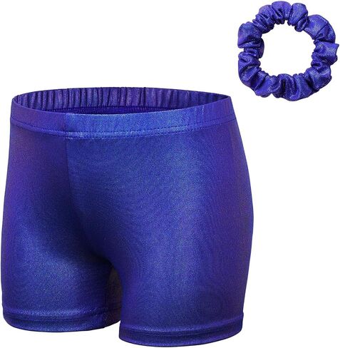 شورت XFGIRLS Little Big Girls Sparkle Dance Black Tumbling Shorts قيعان الجمباز الرياضية للأطفال الصغار in Kuwait
