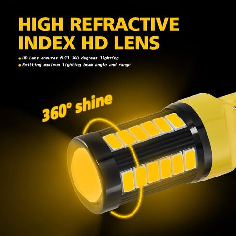 7443 7440 T20 W21W 1400 لومن فائق السطوع منخفض الطاقة مصابيح LED بديلة للأضواء العكسية الاحتياطية وأضواء إيقاف الفرامل الخلفية، 6000K زينون أبيض (عبوة من 2) in Saudi Arabia