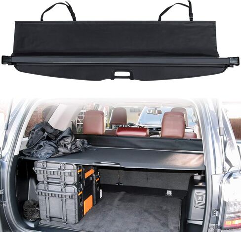 Trunk Cargo Cover for Toyota 4runner 2010-2018 2019 2020 2021 2022 2023 2024 Retractable Rear Trunk Cargo Luggage Security Shade Cover Shield Waterproof Custom Fit All Weather (Black) in Kuwait