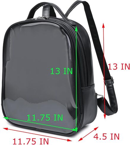 حقيبة ظهر RAINBOW SMILE Ita حقيبة ظهر JK موحدة باللون الأسود لعرض حقيبة الظهر لعرض دبابيس الرسوم المتحركة in Kuwait