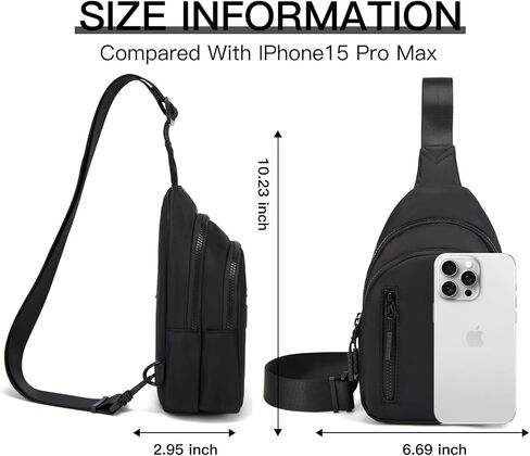 Small Sling Bag Crossbody Bag for Women with 4 Pockets Cross Body Fanny Pack Womens Chest Bag for Outdoors Traveling in Saudi Arabia