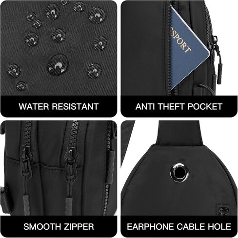 Small Sling Bag Crossbody Bag for Women with 4 Pockets Cross Body Fanny Pack Womens Chest Bag for Outdoors Traveling in Saudi Arabia