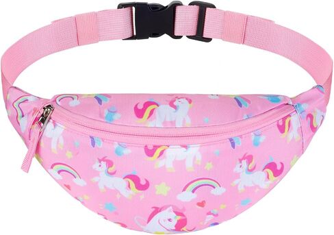 Unicorn Kids Fanny Pack for Girls, Travel Small Waist Bag Crossbody Belt Bag for Little Girls Toddler Cute Fanny Bag, Pink in Saudi Arabia