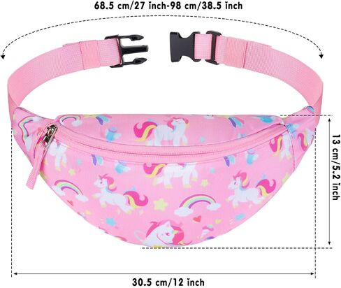 Unicorn Kids Fanny Pack for Girls, Travel Small Waist Bag Crossbody Belt Bag for Little Girls Toddler Cute Fanny Bag, Pink in Saudi Arabia