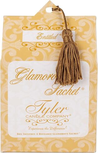 Tyler Candle 40211 Entitled Dryer, Home, Drawer, Vehicle Scent Sachet, Pack of 4 in Kuwait