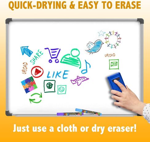 EooUooIP Whiteboard Marker-12 Pack Whiteboard Pen Set Assorted Color Dry Wipe Pens For Whiteboard Erasable Marker Multicolors Liquid Chalk Pen for School Teacher Supply Class Student or Office Meeting in Saudi Arabia