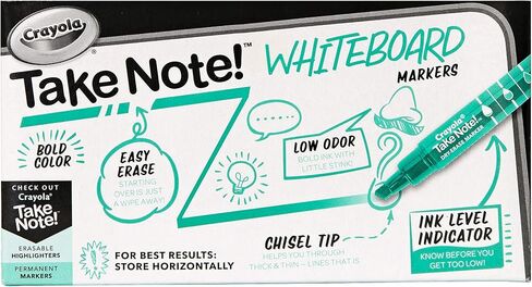 Crayola Take Note Dry Erase Markers, Green Chisel Tip Markers, Classroom & Office Supplies, 12 Count in Saudi Arabia