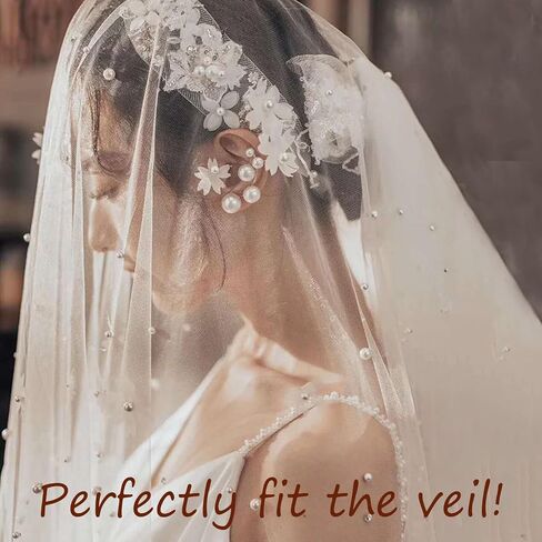 12 Set Veil Weights- Magnetic Veil Weights Invisible- Elegant Wedding Accessories Pearl Veil Weights for Wedding, Bridal Shower, Gift- Dress Weights Hijab Magnets for Girl, Bridal, Novia in Saudi Arabia