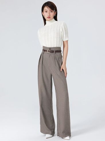 CIDER بنطال بحزام عالي الخصر وواسع الساق in Kuwait