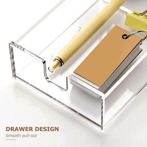 Acrylic File Holder 5 Sections, Mail File Organizer for Desk with Drawer, Clear Upright File Sorter Bill Desk Organizer for Home Office Supplies - 1 Pack in Saudi Arabia