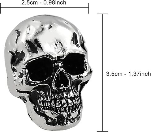 Skull License Plate Screw Fasteners Decorative Cool Funny License Plate Bolts License Plate Frame Kit 4 Pcs Aluminum Alloy Universal Fit Most Cars Truck Motorcycle Vehicle Silver in Kuwait