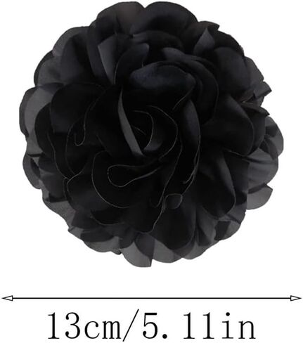 Dainty Camellia Flower Large Brooch Lapel Pins Delicate Elegant Handmade Big Fabric Rose Flower Brooches Pin Classic for Wedding Party Dance Banquet for Women Dress Suit Ceremony Clothes Accessories JewelryGifts 130mm in Saudi Arabia