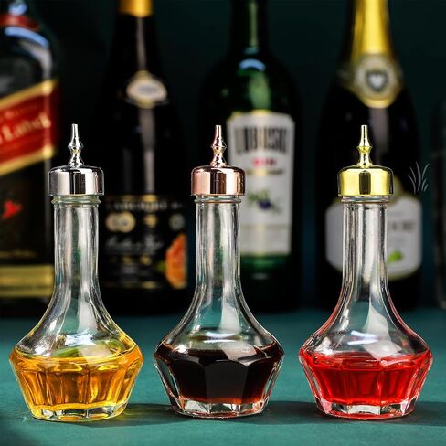 SuproBarware Bitter Bottle and Mixing glass – Glass Bitter Bottle with Dash Top, 1.7oz/50ml, Great for Bartender, Home Bar (clear 9 pack) in Saudi Arabia