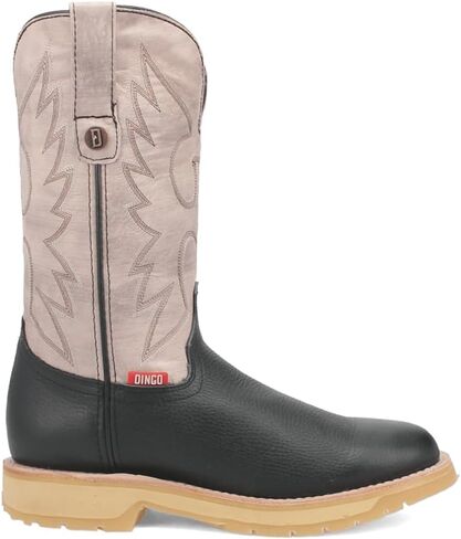 Dingo Mens Dust Bowl Embroidered Round Toe Casual Boots Mid Calf - Black in Saudi Arabia