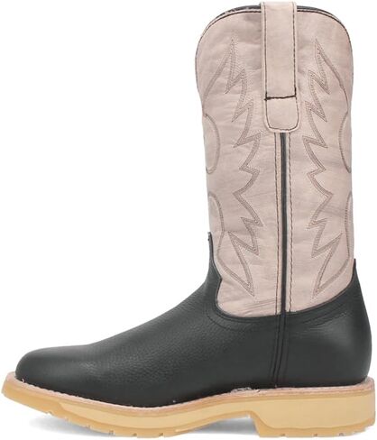 Dingo Mens Dust Bowl Embroidered Round Toe Casual Boots Mid Calf - Black in Saudi Arabia