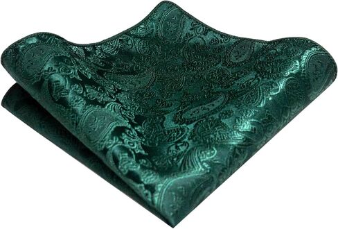 JEMYGINS Mens Paisley Tie and Pre-tied Paisley Bow Tie with Pocket Square Cufflinks Clip Set in Kuwait