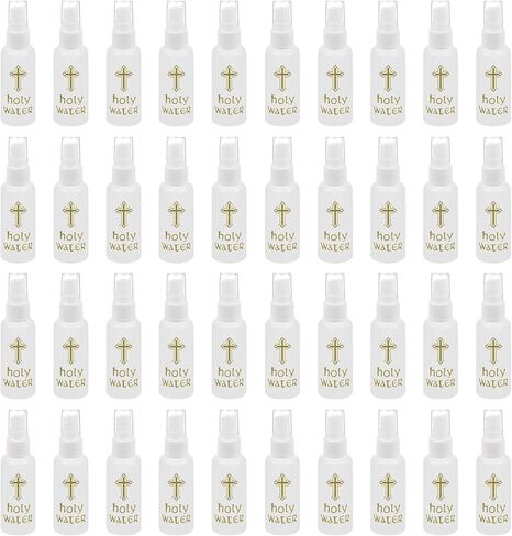 5Pcs Holy Water Bottles Small Spray Bottle Holy Water Empty Containers 2zo/60ml Holy Water Plastic Bottle for Christmas Halloween Thanksgiving Baptism Party Church in Saudi Arabia