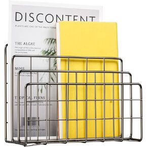 منظم البريد المكتبي، منظم ملفات رف البريد الحديدي، فارز الرسائل العملي، قوي لأي منزل أو مكتب، بريد مكتبي، بطاقات بريدية، كتيبات، منظم ملفات (6.8 بوصة 3.3 بوصة 5.5 بوصة، رمادي داكن) in Kuwait