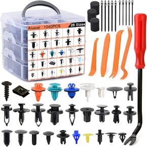 Car Retainer Clips 1345PCS Car Push Retainer Clips Car Plastic Door Panel Trim Clips Kit 36 Sizes Cars Body Kits Fastener Remover for Ford Toyota GM Honda Chrysler BMW Benz Nissan Audi Subaru Mazda