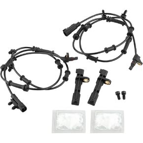 4Pcs Front and Rear Right Left ABS Wheel Speed Sensors Fit for Jeep Wrangler 3.6L 2012-2017, for Jeep Wrangler 3.8L 2007-2011 Replace# 68003281AA 68003281AC 52060156AD 52125003AA