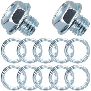 OAUTOO 12pcs Transmission Drain Plug with Gasket Kit for Toyota 90341-10011, 35178-30010 4Runner Corolla, Land Cruiser, RAV4, Sequoia, Tacoma, Tundra, Fits Lexus GS GX is LC LS LX RC SC 1978-On
