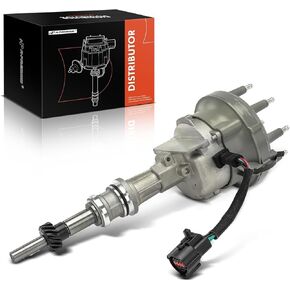 A-Premium Ignition Distributor with Cap and Rotor Compatible with Ford F-150, F-250, F-250 HD, F-350, E-150/E-250/E-350 Econoline, E-150/E-350 Econoline Club Wagon, Econoline Super Duty, Bronco