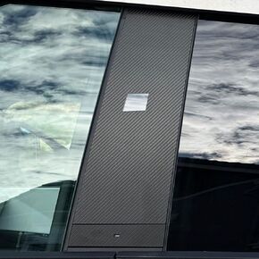 B & C Pillars & Door Buttons Vinyl Wrap for Tesla Cybertruck - Carbon Fiber Film Decal, 2024 Styling Accessories Kit