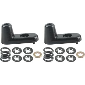 2Pcs Bracket Sun Visor Repair Kit Compatible with Jeep Wrangler 2003 2004 2005 2006 Aluminum Black Sun Visor Bracket 924-532 5JM141X9AB 5JM151X9AB 5HD801X9AC 5HD811X9AC