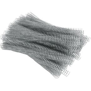 100pcs Total Spiral Binding Coil, 170 Sheets Capacity 4:1 Pitch and 48 Loops 360 Degree Rotation Wire Binding Spines for Size Paper of 8.5 x 11inch, Set Kit for A4 (Silver)